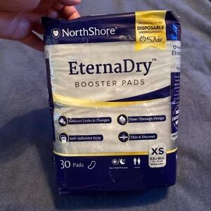EternaDry Booster incontjnence Pads 30 Count/Sz XS For use w/ Adult Diapers